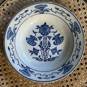 1882 Saxony Rimmed Soup Bowl Germany